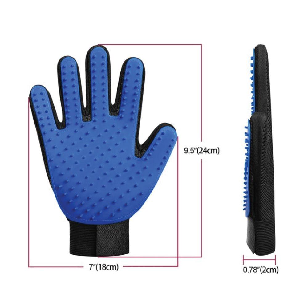 Deshedding and Massage Glove With 180 Silicone Tips