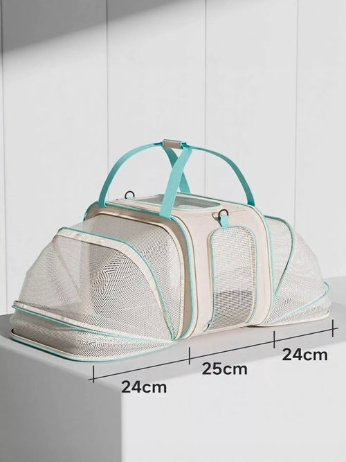 Rolling Pet Carrier Backpack With Telescopic Handle