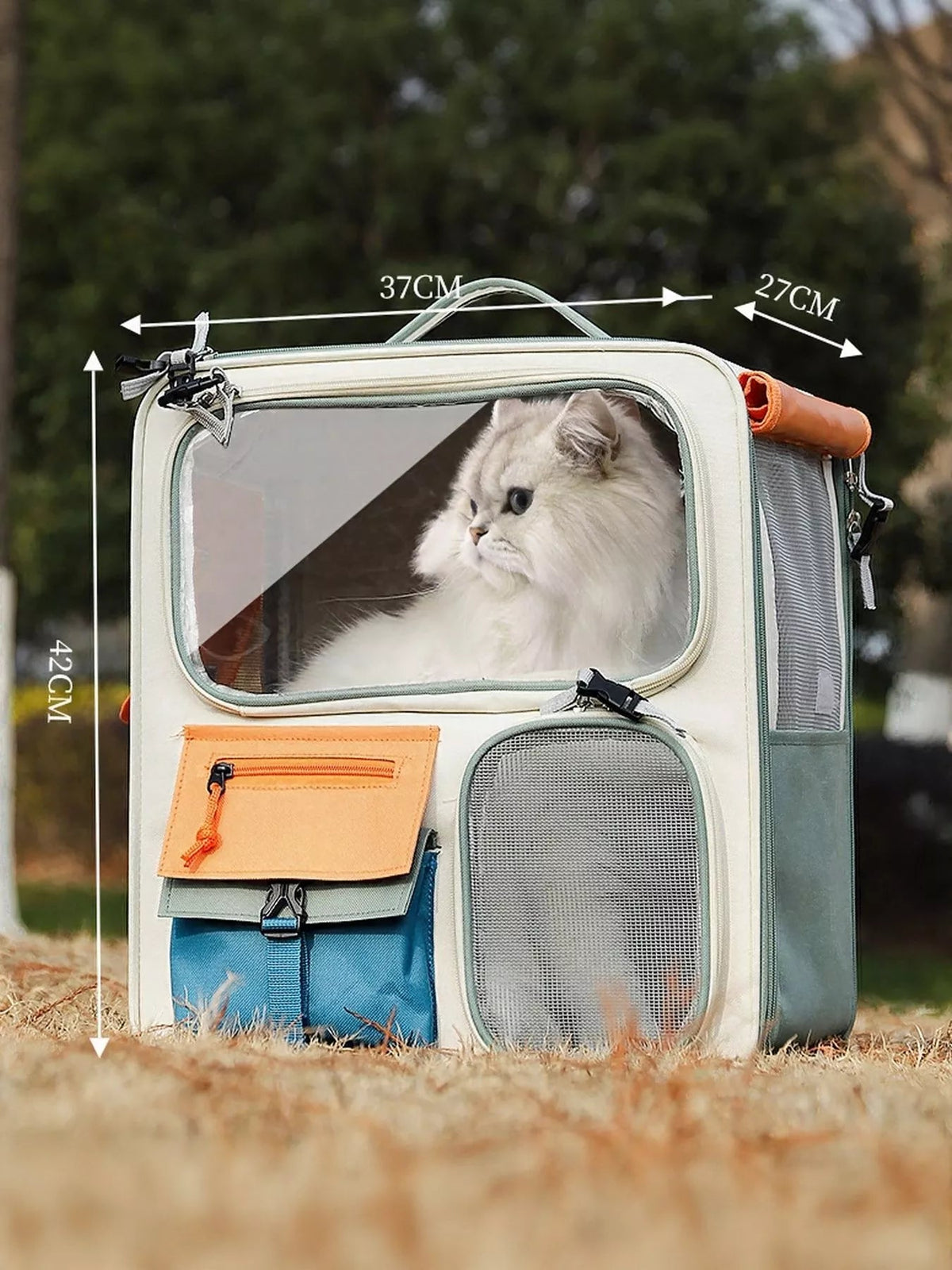 Rolling Pet Carrier Backpack With Telescopic Handle