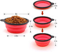 Collapsible Travel Dog Bowl, 12 oz, Set of 5, Red
