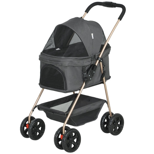 3 in 1 Pet Stroller With Detachable Carrier, Grey