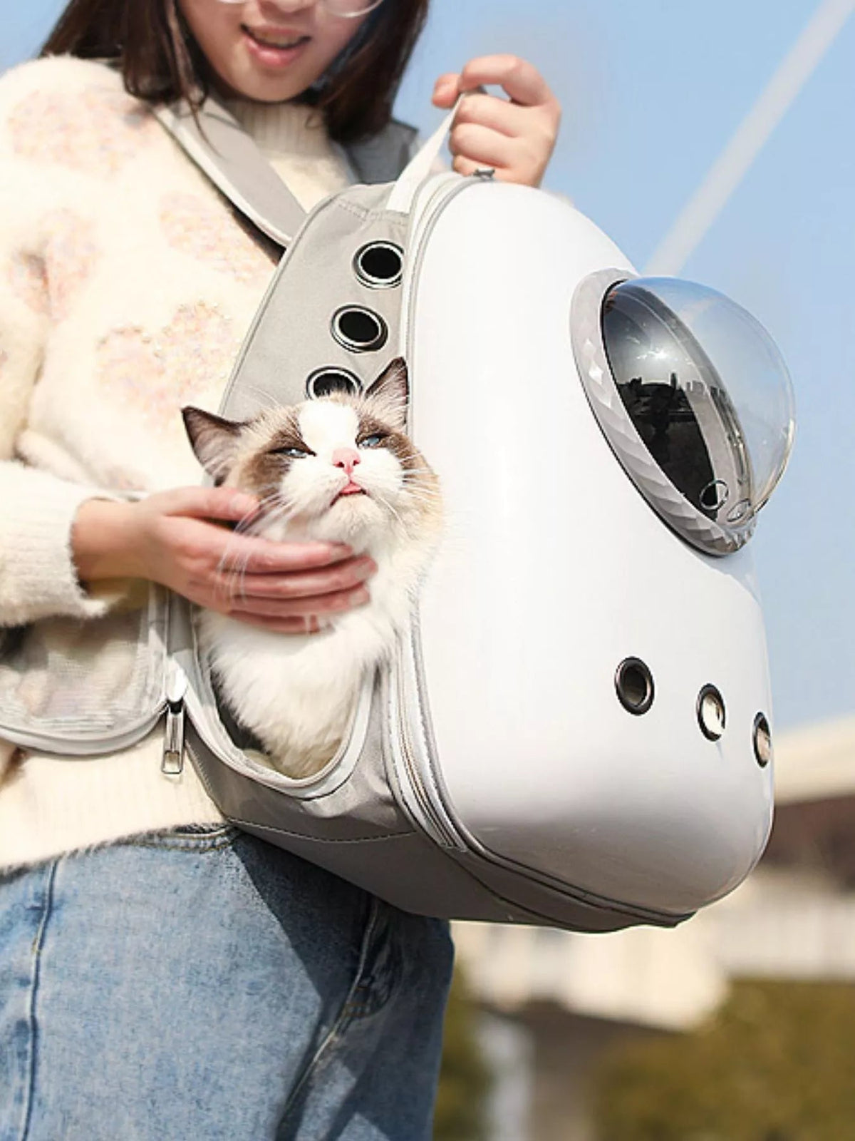 Space Capsule Pet Carrier Backpack With Clear Dome