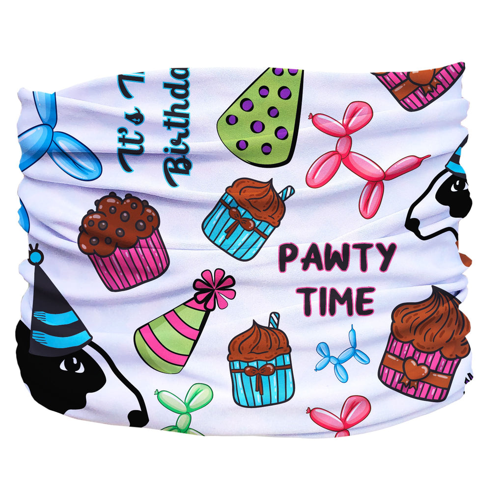 Birthday Print Stretch Dog Neck Scruff
