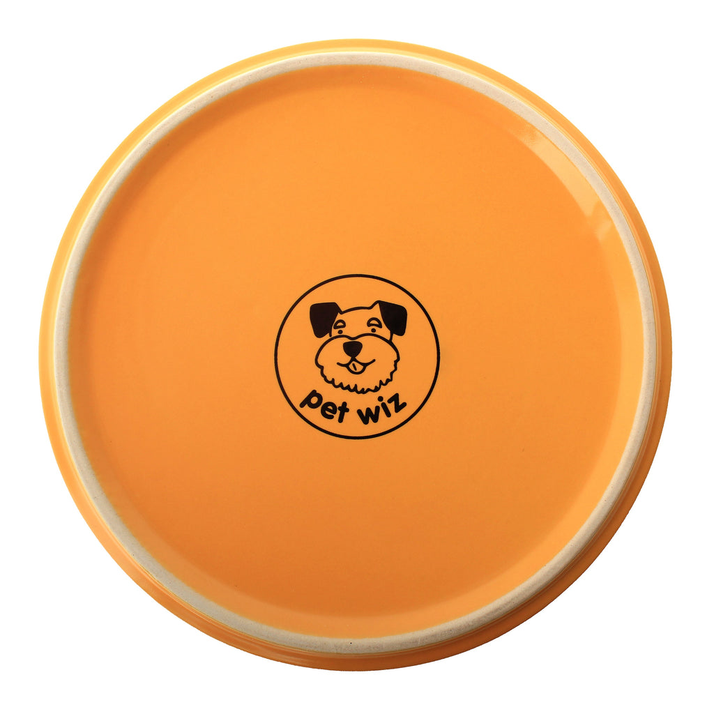 Ceramic Pet Bowl With Bamboo Stand, Six Colours