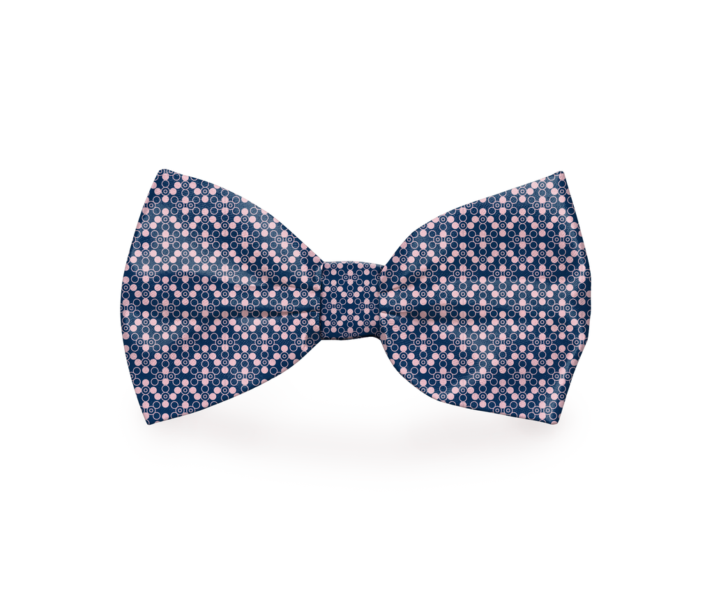 Pink and Blue Dog Bow Tie