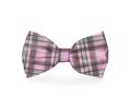Plaid Print Pink Dog Bow Tie
