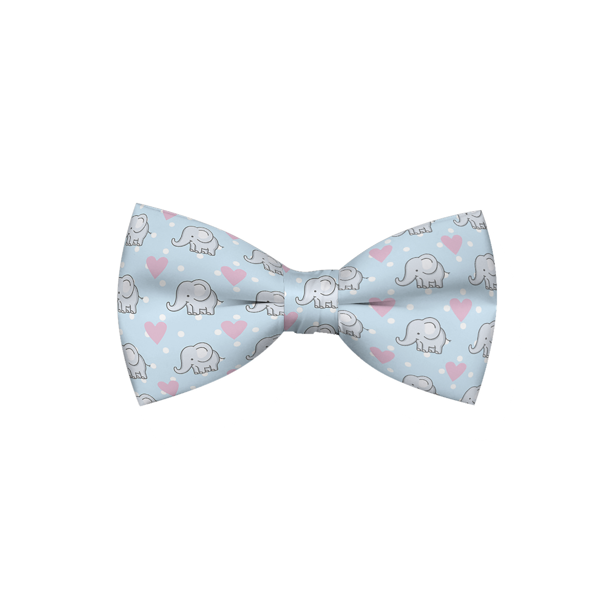 Elephant Print Blue Dog Bow Tie
