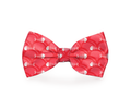 Fish Bone Print Red Dog Bow Tie