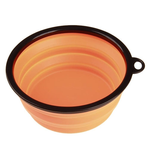 Collapsible Silicone Dog Bowl, 350 ml, Five Colours