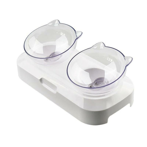 Non Slip Plastic Pet Bowl With 15 Degree Tilt