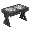 Height Adjustable Elevated Dog Bowl Stand, Stainless Steel