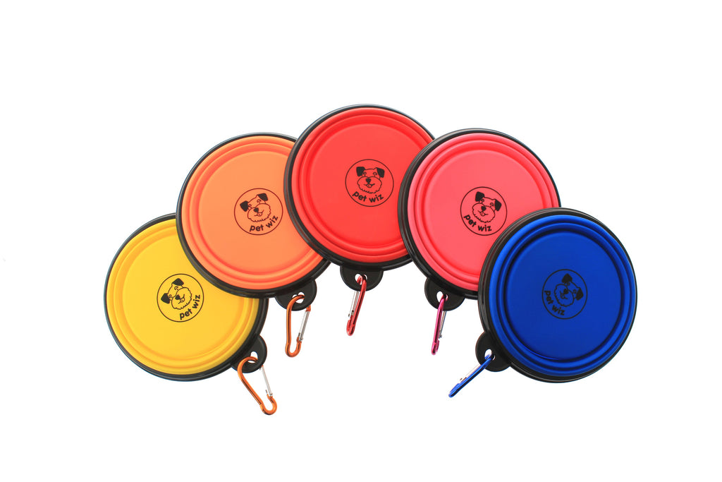 Collapsible Silicone Dog Bowl, 350 ml, Five Colours