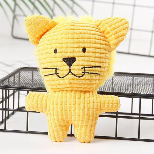 Bite Resistant Plush Duck Dog Toy With Squeaker