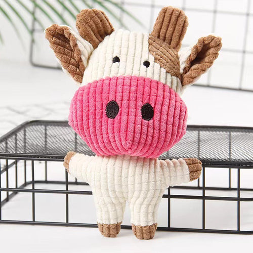 Bite Resistant Plush Duck Dog Toy With Squeaker