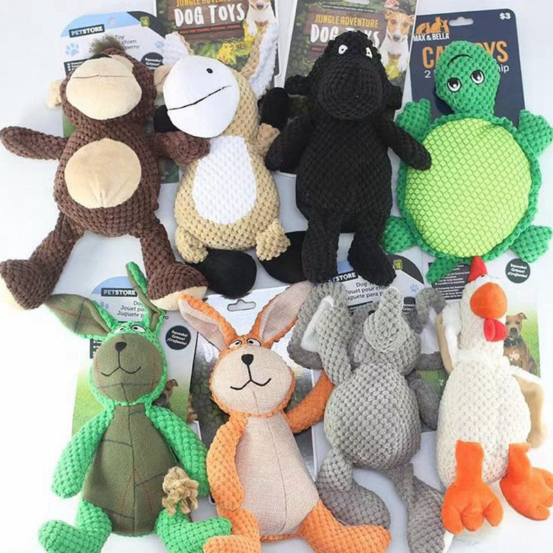Plush Squeaky Dog Toy, Choice of Animal Characters