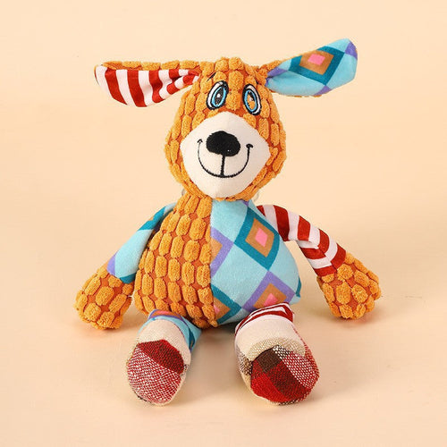 Bite Resistant Plush Duck Dog Toy With Squeaker