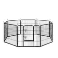Foldable Eight Panel Pet Playpen, 80 cm Panels, Black
