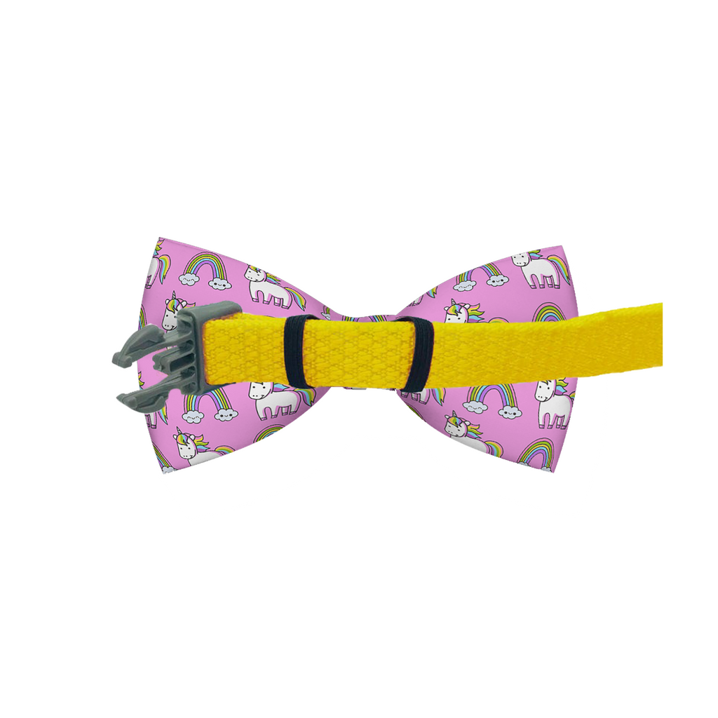 Unicorn Rainbow Print Dog Bow Tie
