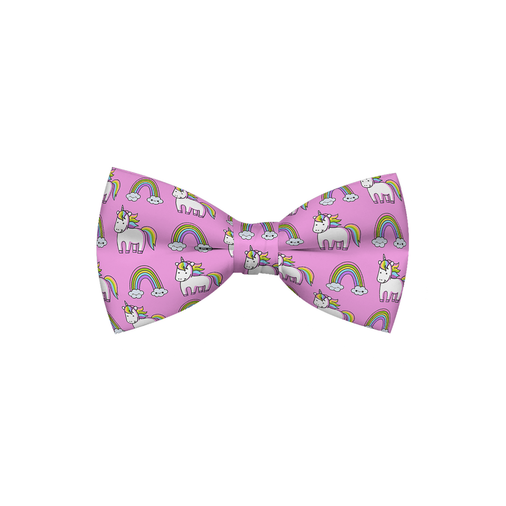Unicorn Rainbow Print Dog Bow Tie