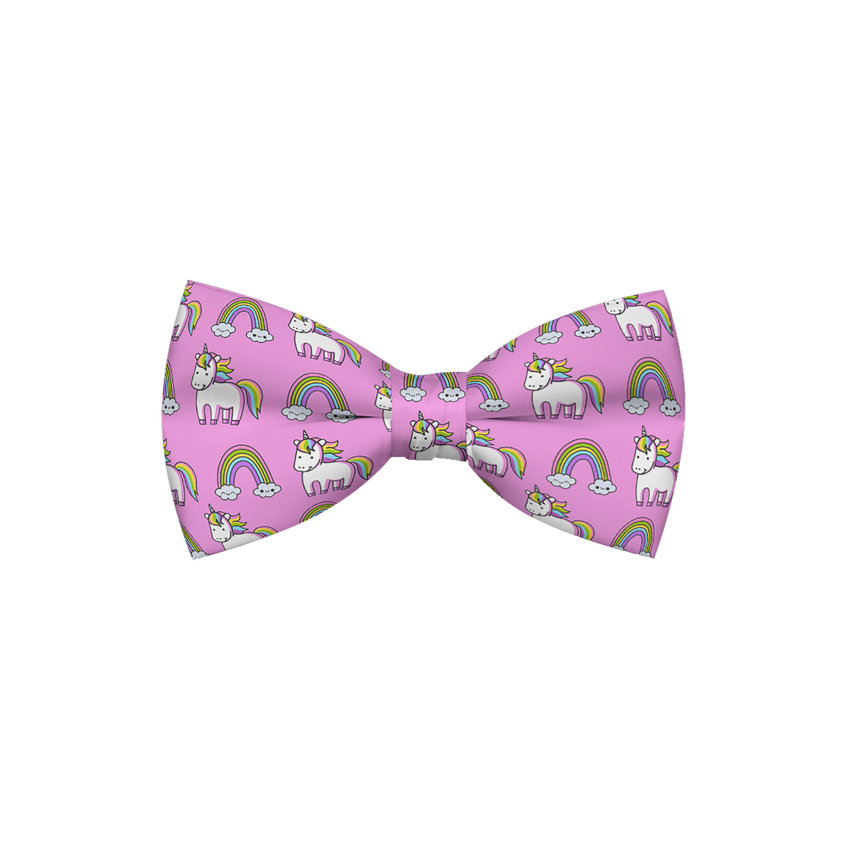 Unicorn Rainbow Print Dog Bow Tie