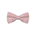 Wine and Cheese Print Pink Dog Bow Tie