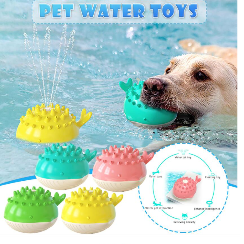 Floating Water Spray Dog Toy for Pools and Baths