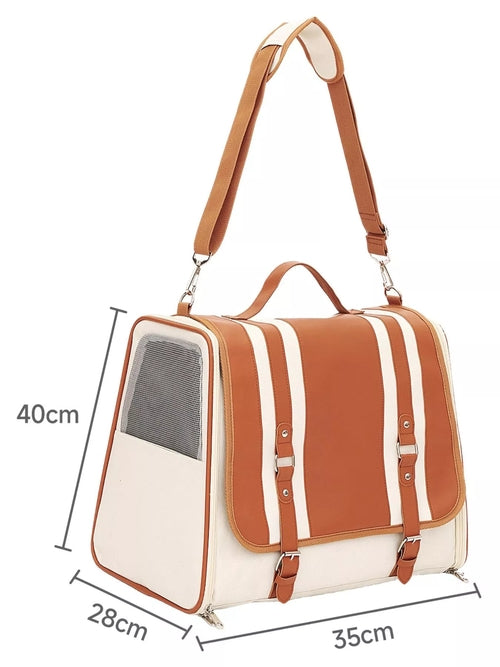 Breathable Pet Carrier Backpack With Front Flip Panel