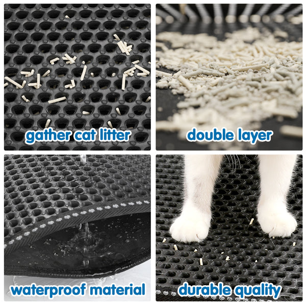Double Layer Cat Litter Trapping Mat, Soft EVA