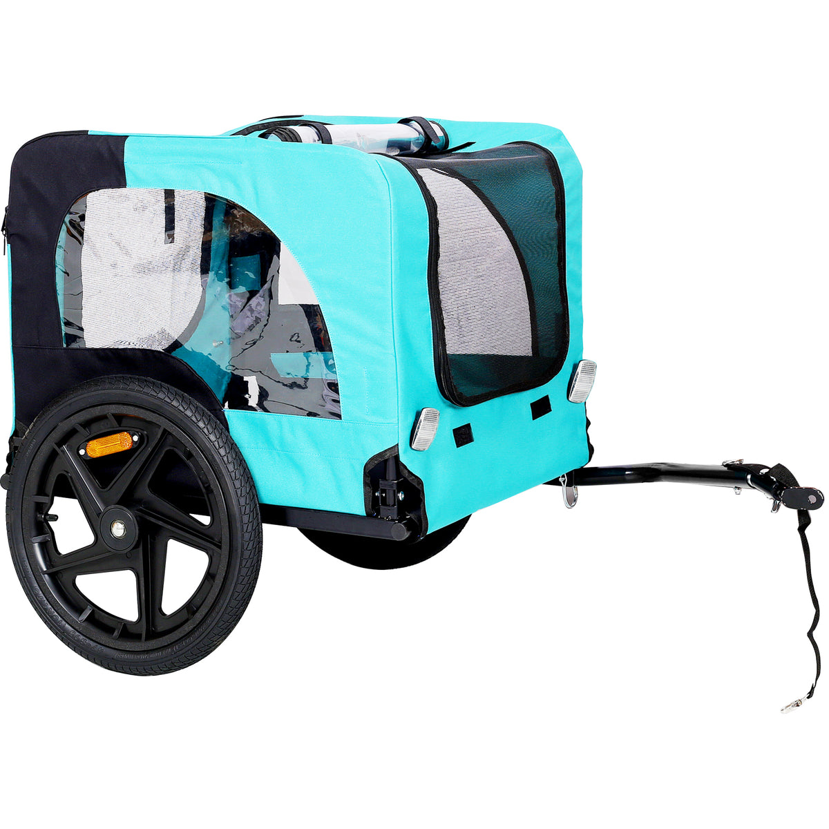 Foldable Dog Bike Trailer With Mesh Windows