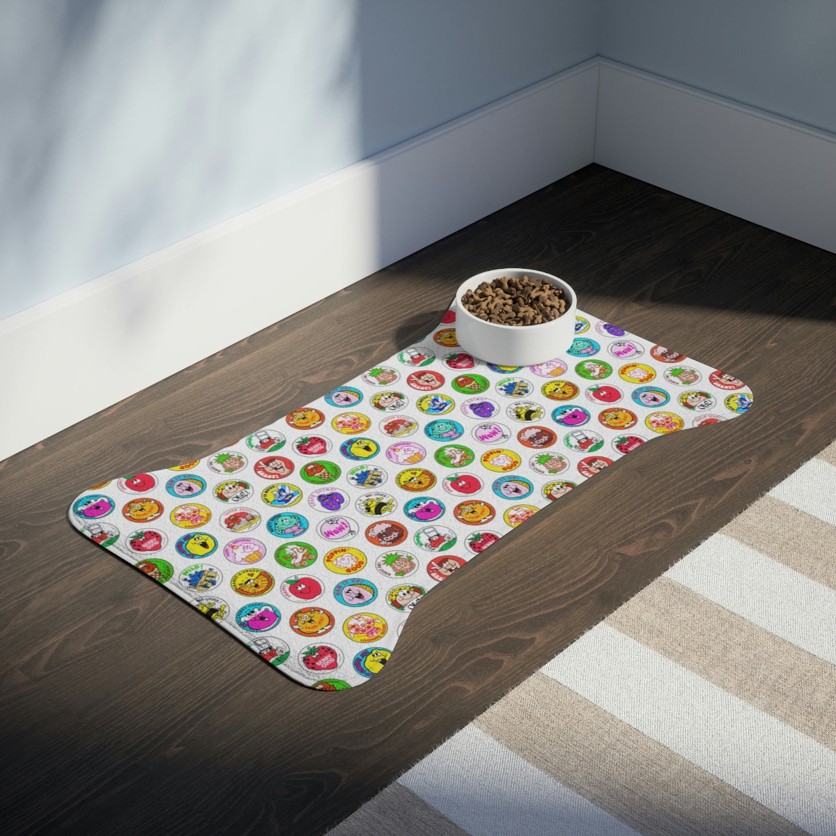 Personalized Pet Feeding Mat, Bone or Fish Shape
