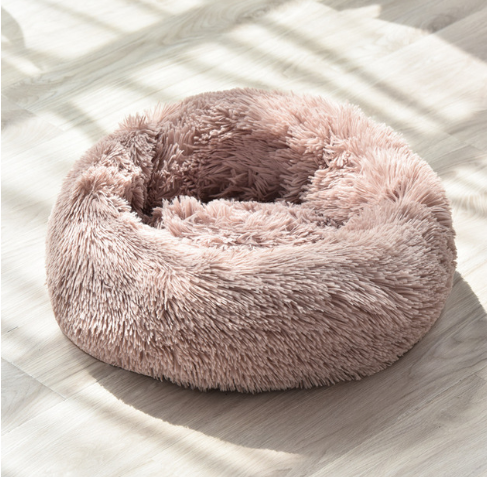 Calming Long Plush Pet Nest Bed, XS to XL