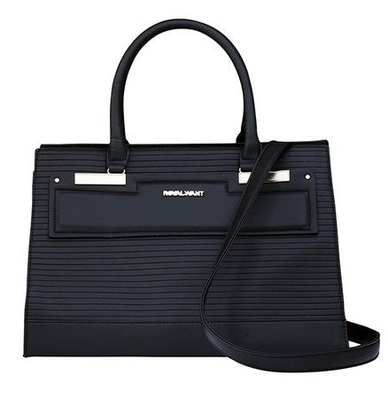 Black Vegan Leather Pet Carrier Bag, Up to 13 lb