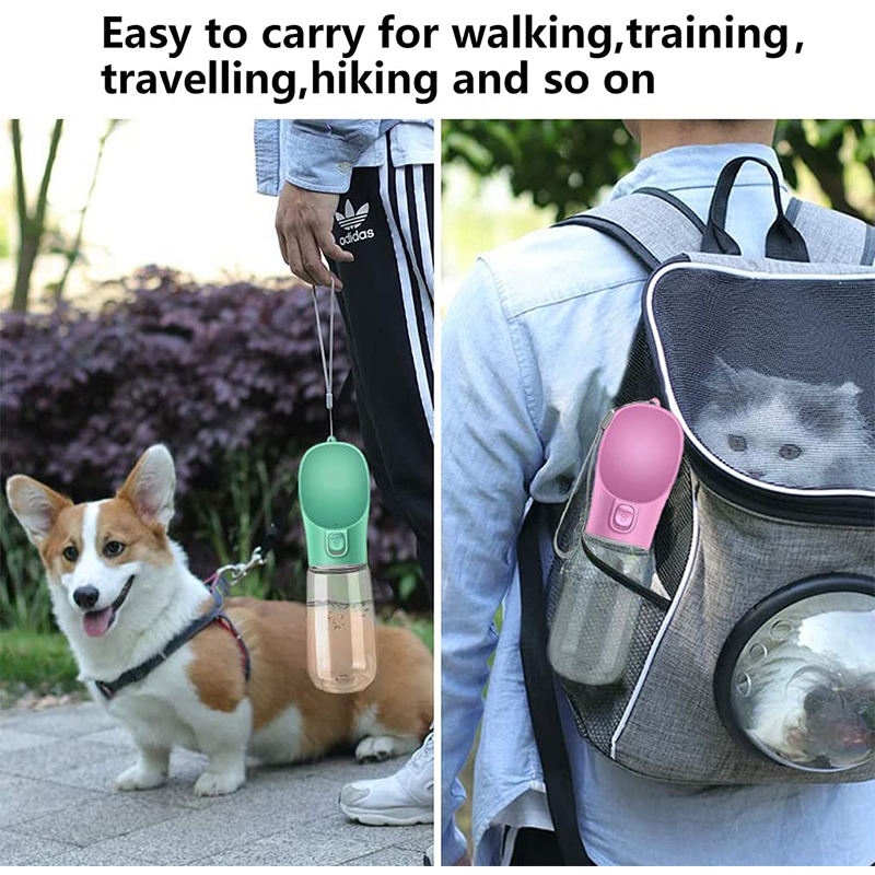Travel Water Bottle and Bowl for Dogs, 350 or 550 ml
