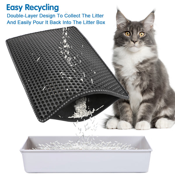 Double Layer Cat Litter Trapping Mat, Soft EVA