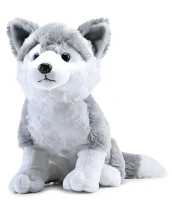Big Plush Husky Dog Soft Toy, 40 cm Standing