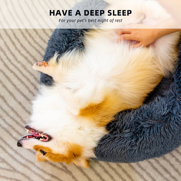 Washable Anti Anxiety Donut Dog Bed, 40 to 70 cm
