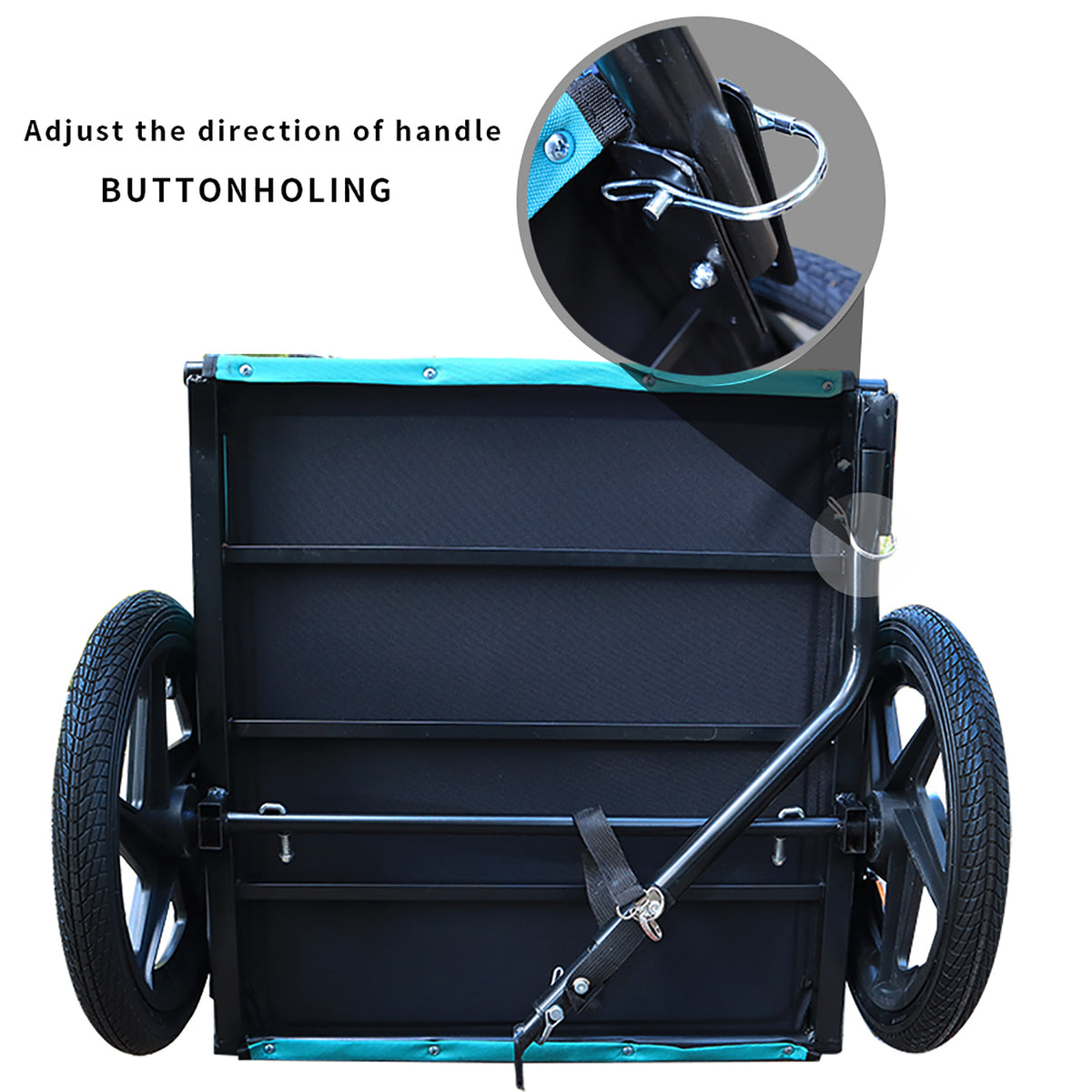 Foldable Dog Bike Trailer With Mesh Windows