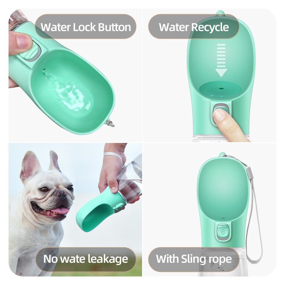 Travel Water Bottle and Bowl for Dogs, 350 or 550 ml