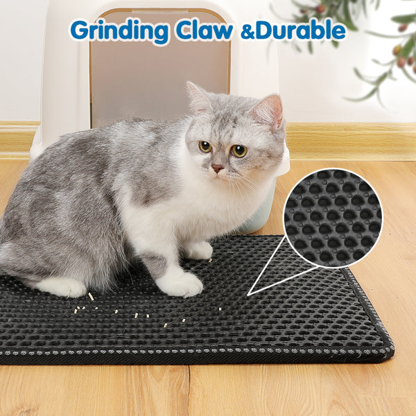 Double Layer Cat Litter Trapping Mat, Soft EVA