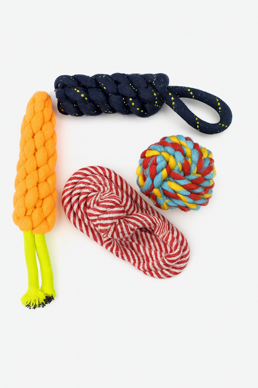 Rope Chew and Teething Toy Set for Puppies, Four Pieces