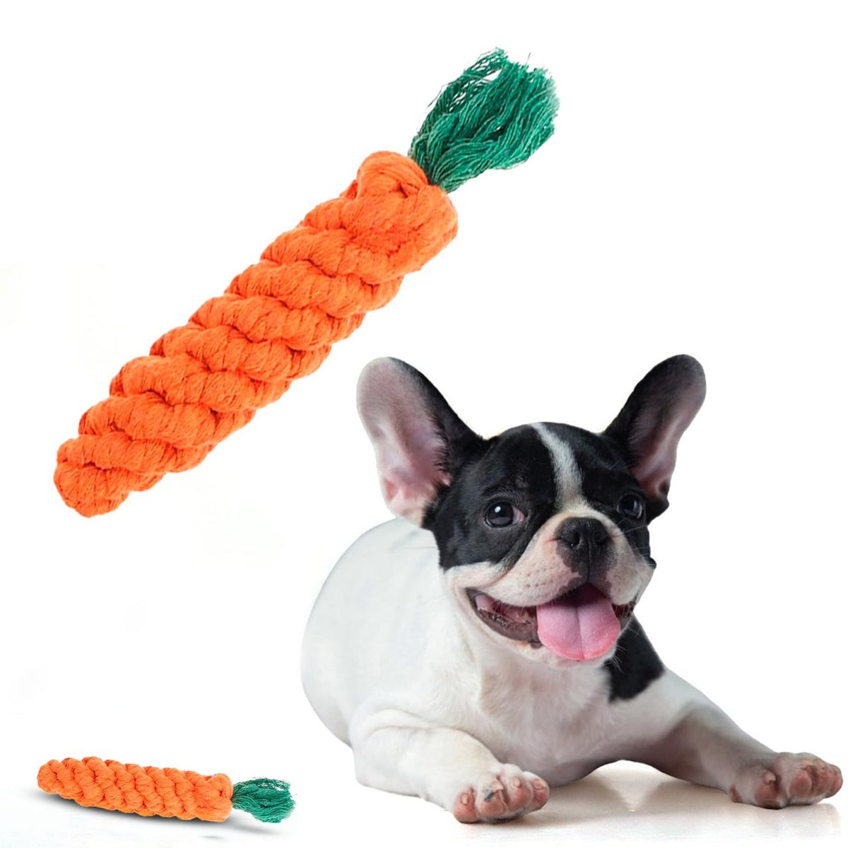 Rope Carrot Chew Toy for Dogs and Puppies