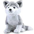 Plush Husky Soft Toy With Glitter Eyes, 35 cm