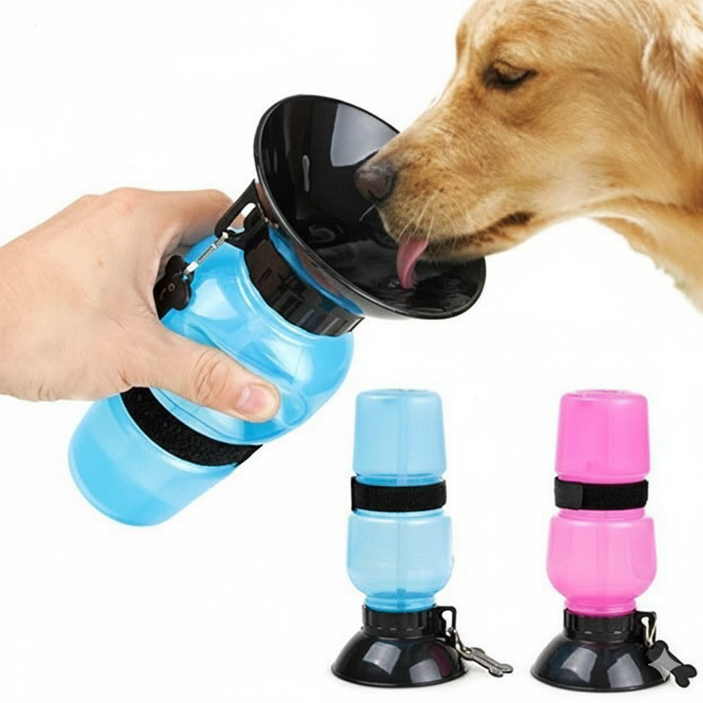 Leak Proof Dog Water Bottle With Flip Top Cup