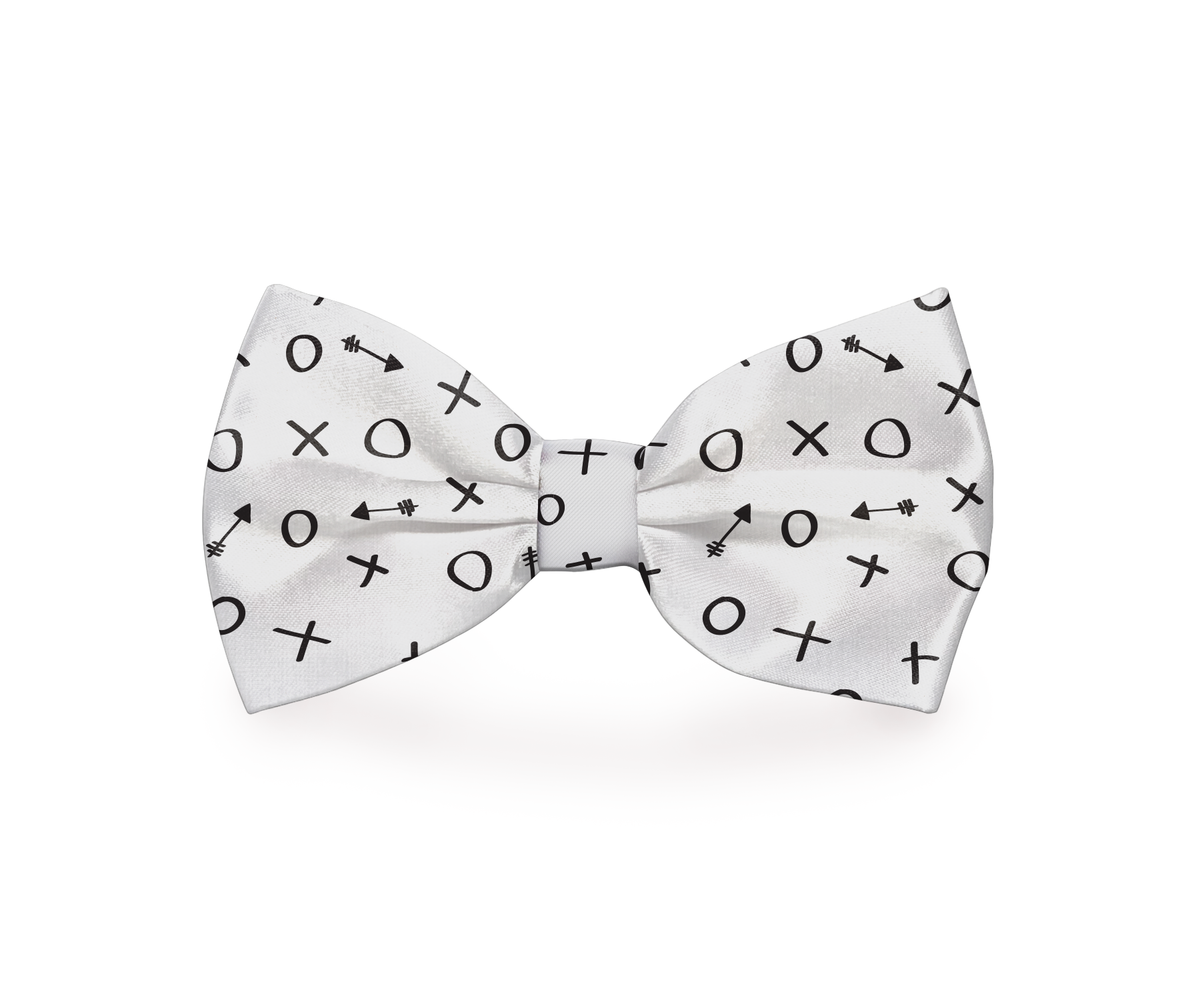Hugs and Kisses Print Dog Bow Tie