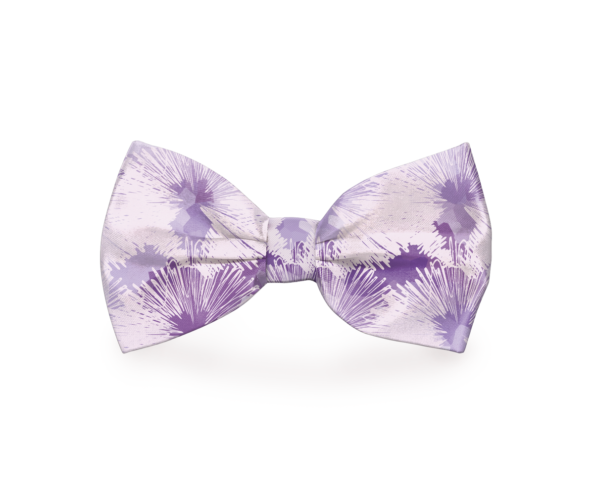 Purple Sky Print Dog Bow Tie