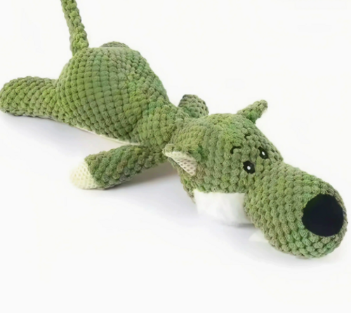 Bite Resistant Plush Duck Dog Toy With Squeaker