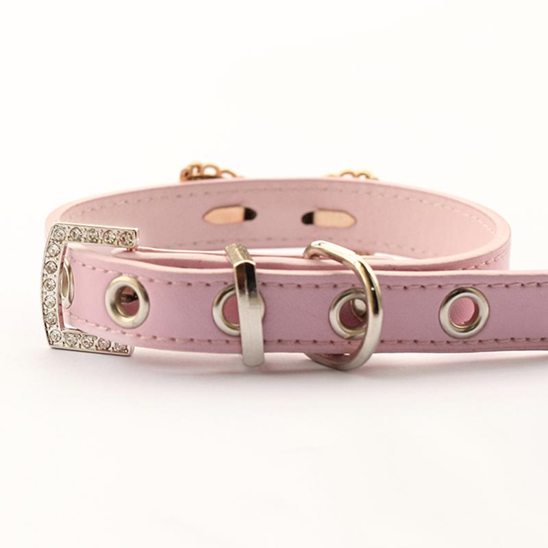Pearl and Rhinestone Princess Dog Collar, Pink or Purple