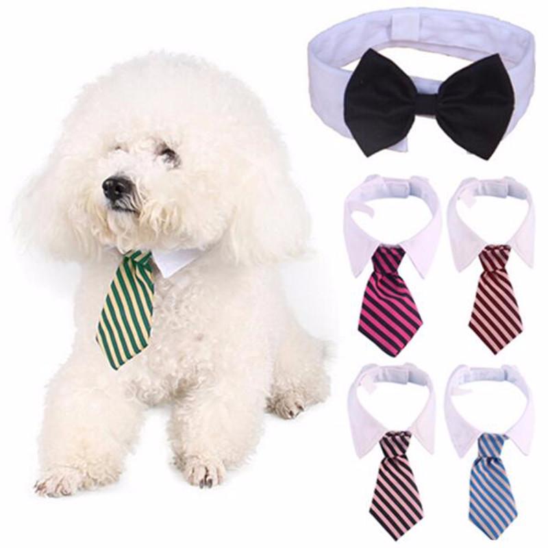 Adjustable Striped Bow Tie Collar for Cats and Dogs